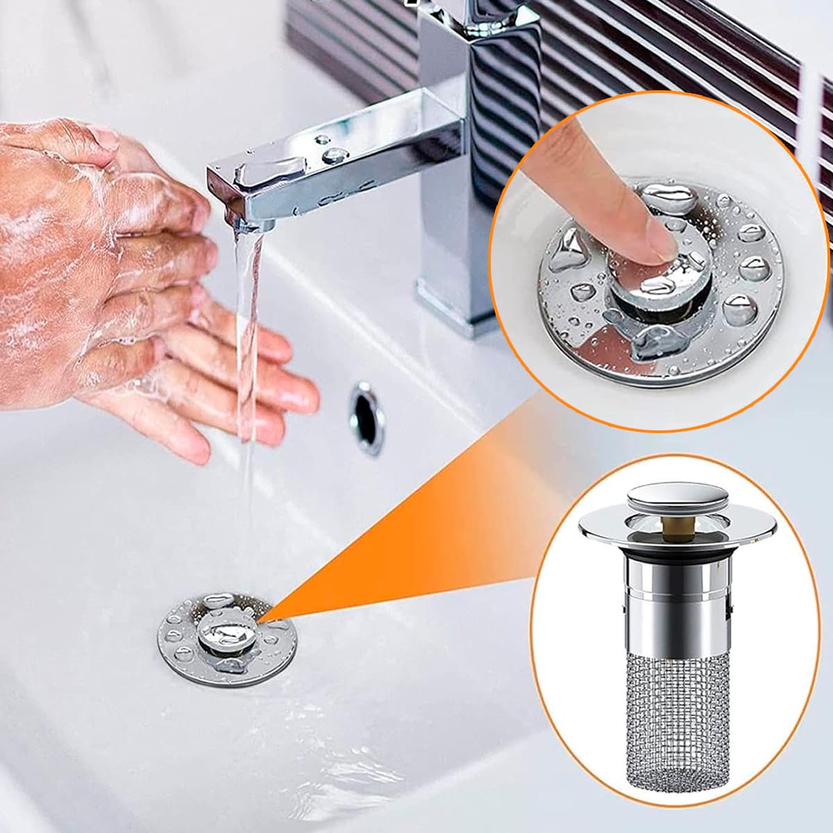 Miniatura 2 de Tapón Para Fregadero Lujo drenaje JL01